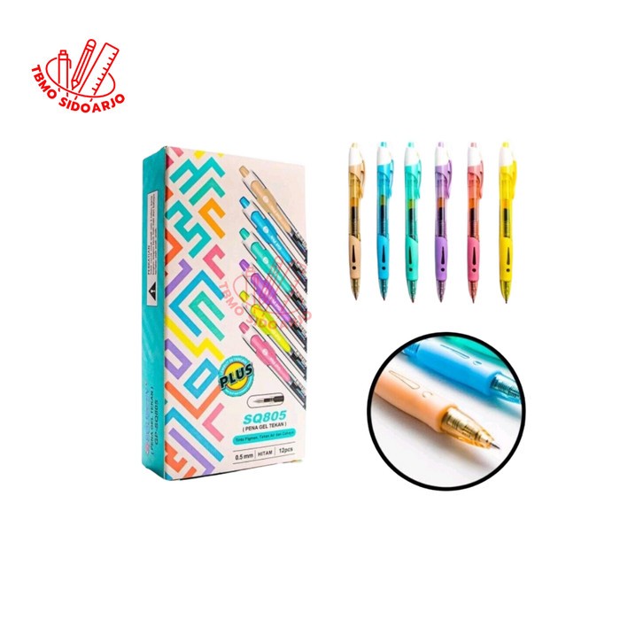 

TBMO ( 12 Biji ) Gel Pen Cetek Squeezy GP SQ-805 Retractable /Pulpen /Bolpoint