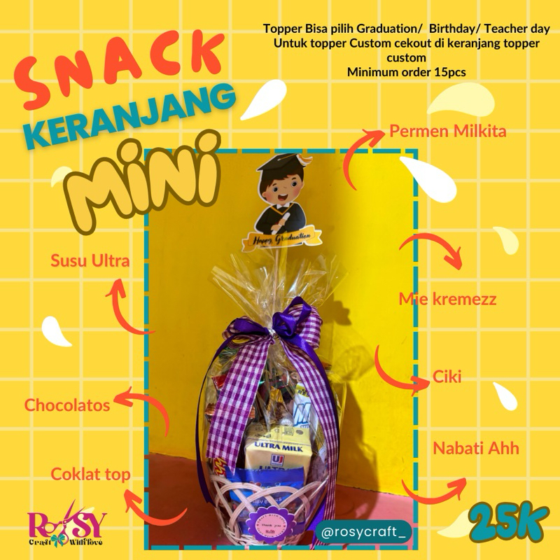 

SNACK ULANG TAHUN/SNACK KERANJANG MINI/HAMPERS/PARCEL/GOODIEBAG