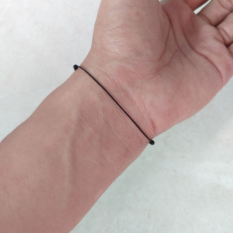 Gelang Hitam Polos Tipis Cute