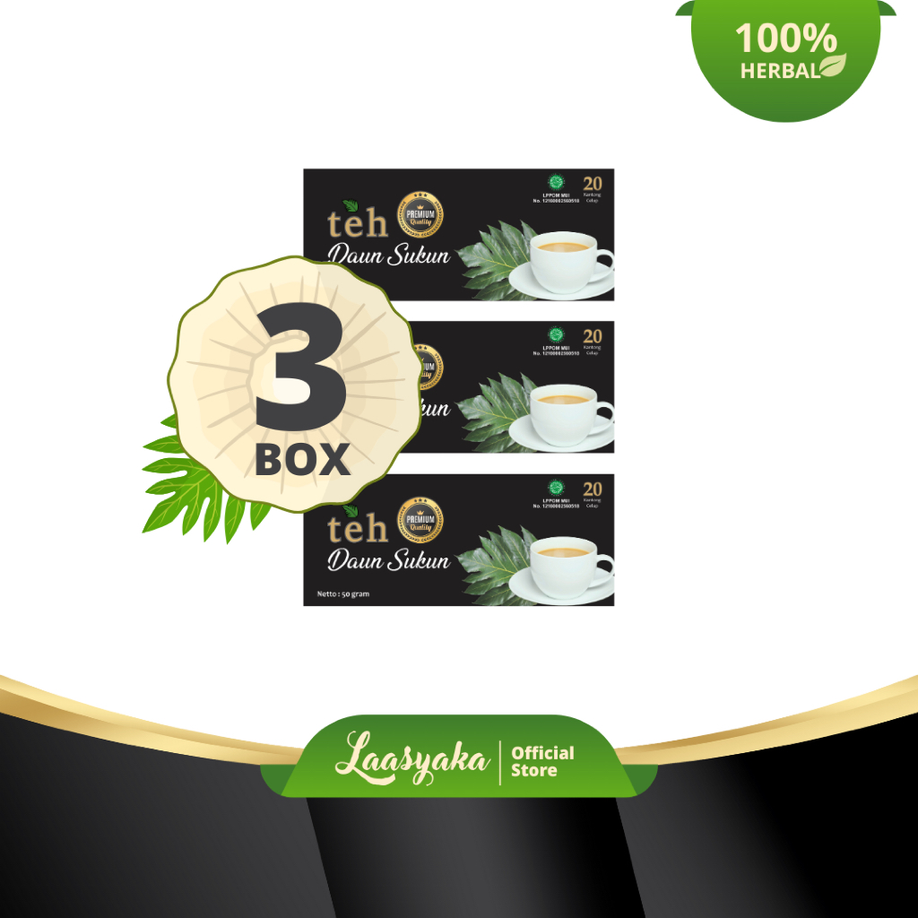 

Teh Daun Sukun Laasyaka Premium Asli ( Dapat 3 Box )