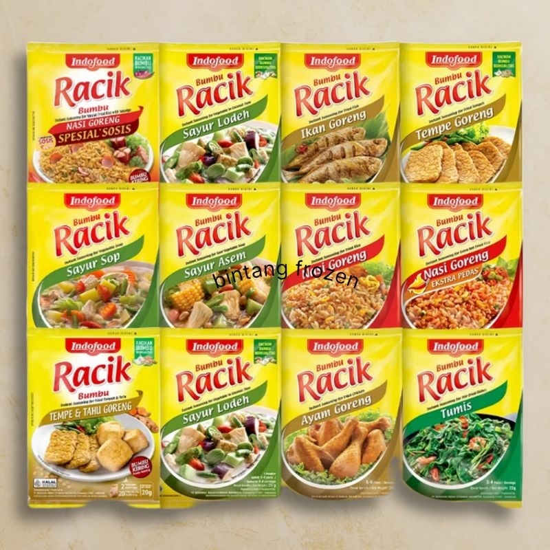 

Bumbu racik indofood varian masak instan 20g