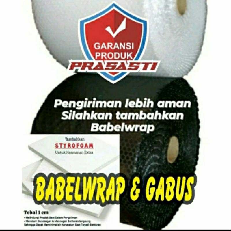 

BABELWRAP DAN GABUS UNTUK TAMBAHAN KEAMANAN GANDA PAKETAN ANDA