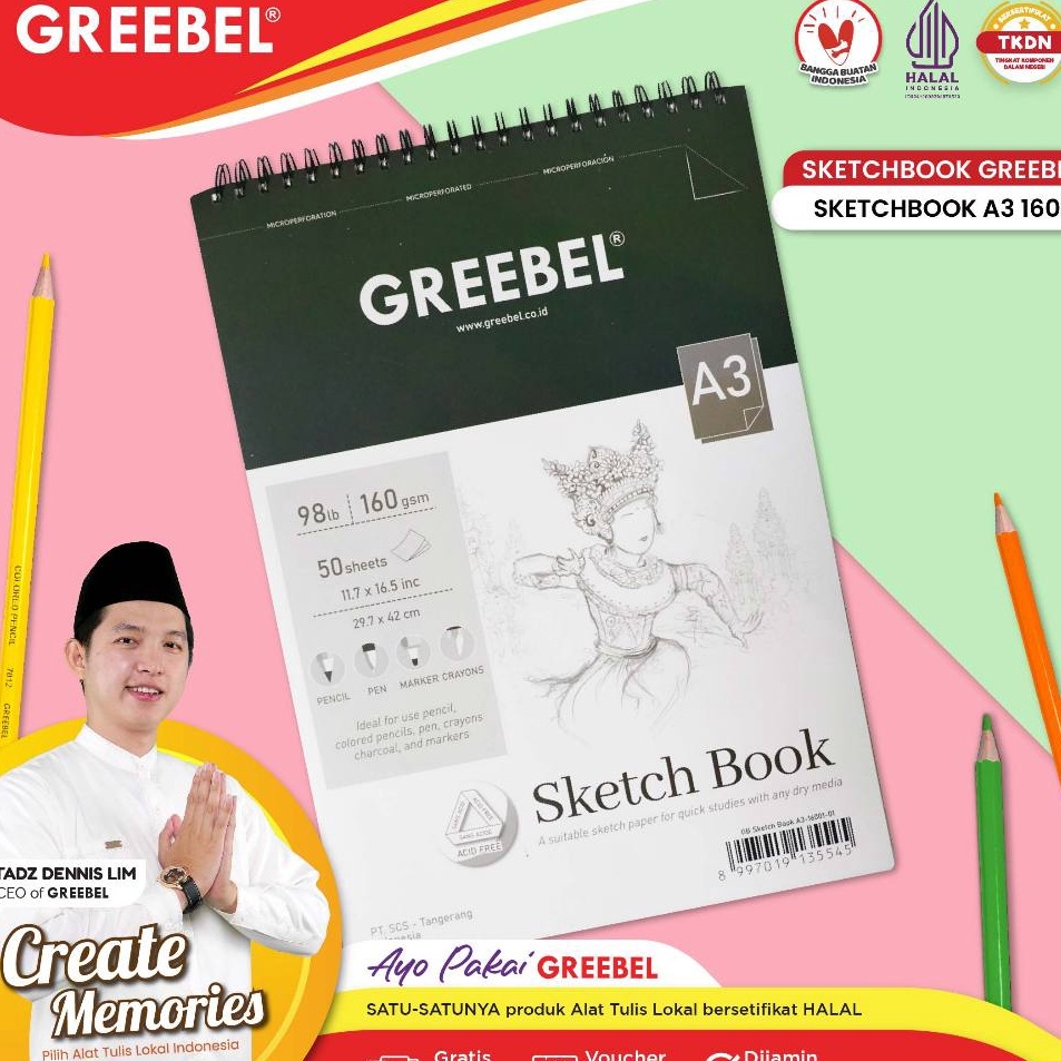 

Promo Terupdate GREEBEL Buku Gambar Sketch Book A3 5 Lembar 161 Buku Sketsa Drawing Book