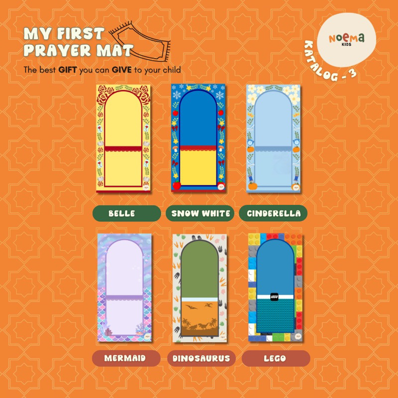 Sajadah lipat / sejadah anak / sajadah custom nama / prayer mat / sajadah unik / sajadah karakter