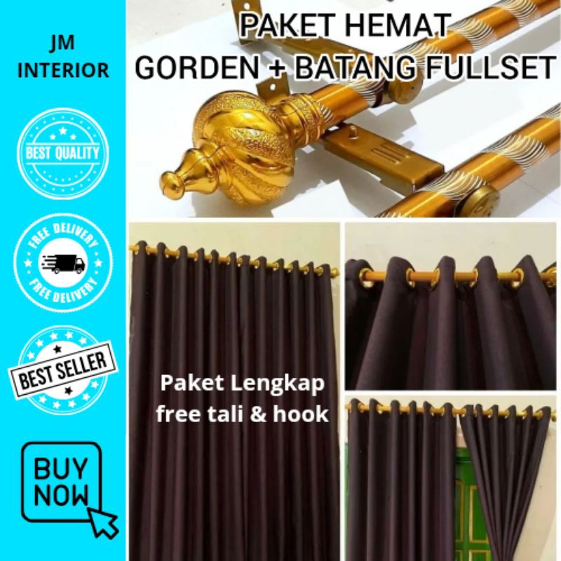 PAKET HEMAT GORDEN + BATANG FULLSET FREE TALI & HOOK/PAKET LENGKAP GORDEN & BATANG FULLSET/GORDEN EM