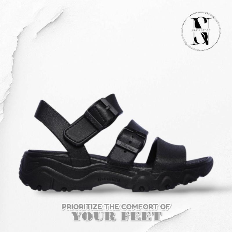 Sandal Wanita SKECHERS D'LITES 2.0 - Black