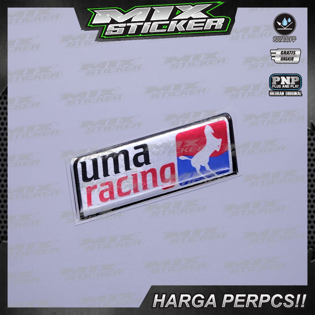 Emblem logo uma racing / emblem timbul uma racing / sticker uma racing / stiker logo uma racing / em
