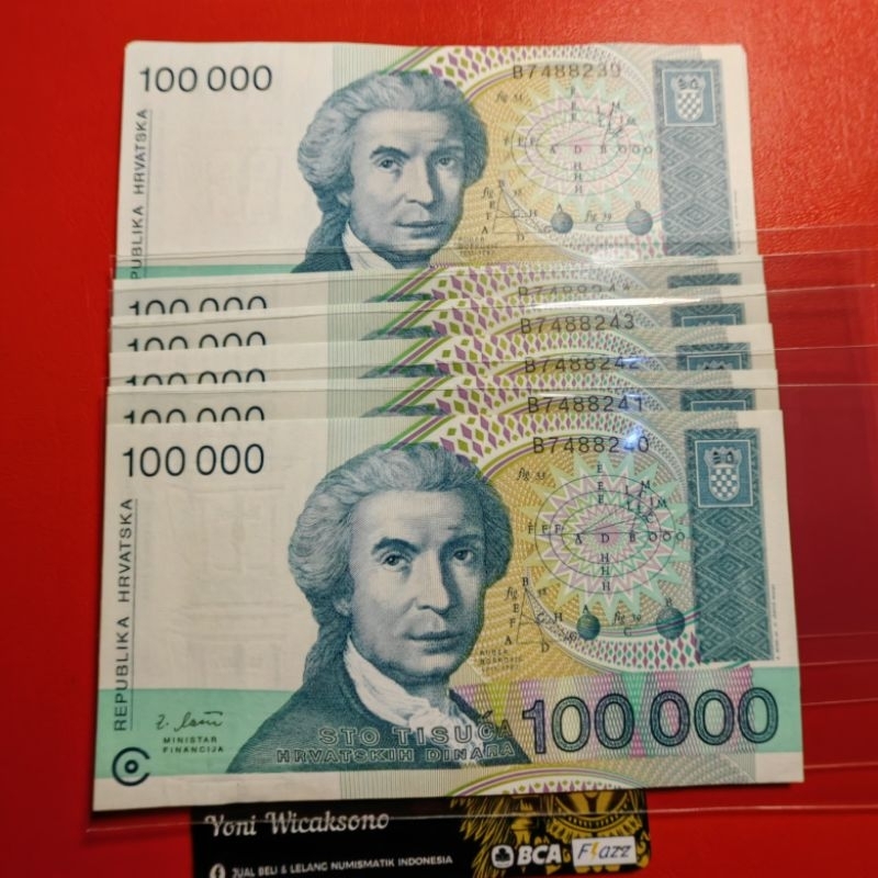 100000 hrvadska dinara GRESS asli