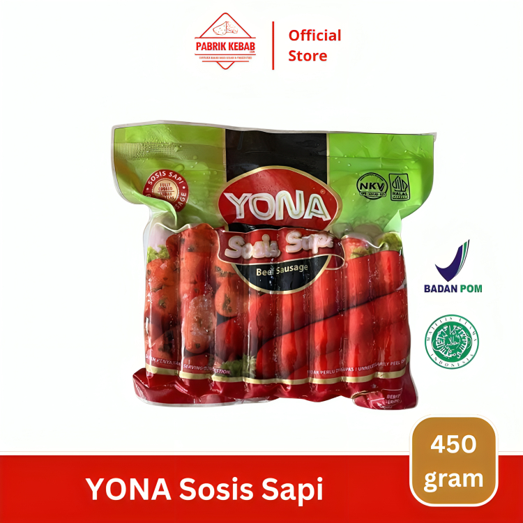 

YONA Sosis Sapi 450 Gram - Sosis Bakar Daging Sapi