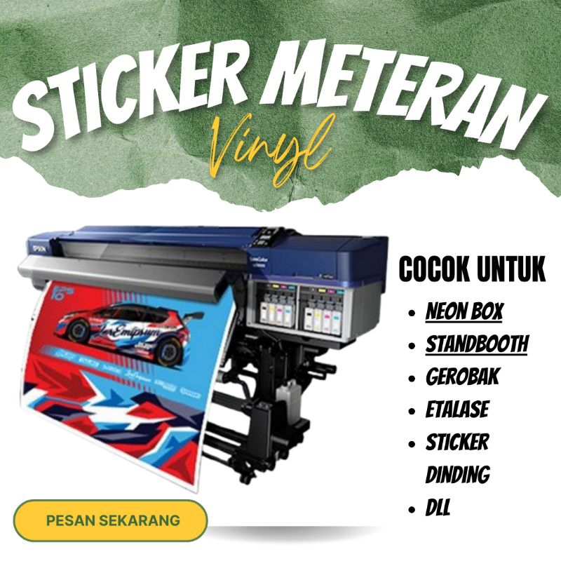 

Sticker meteran Cetak Stiker Vynil Ritrama Custom Murah Bahan Premium sticker outdoor