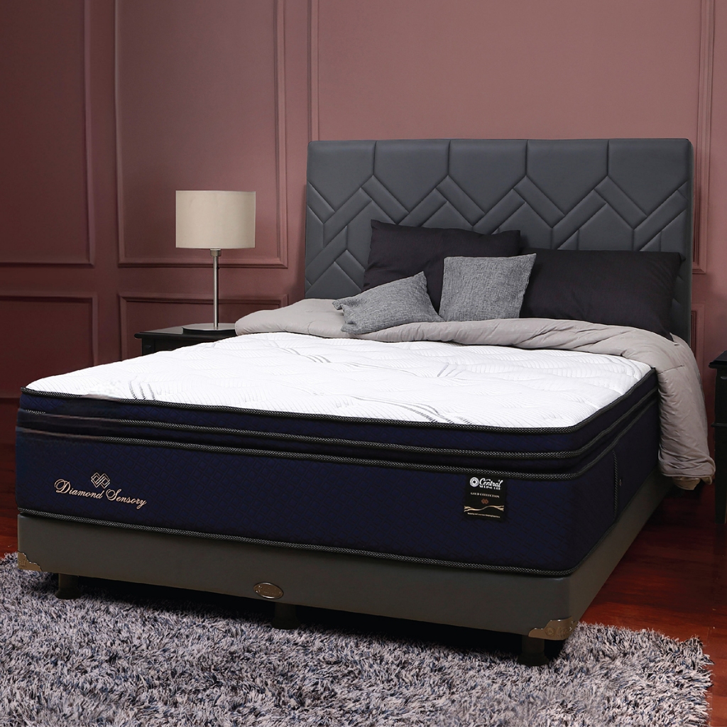 Springbed Central Diamond Sensory Pocket Spring Pillowtop Latex encasement mattress