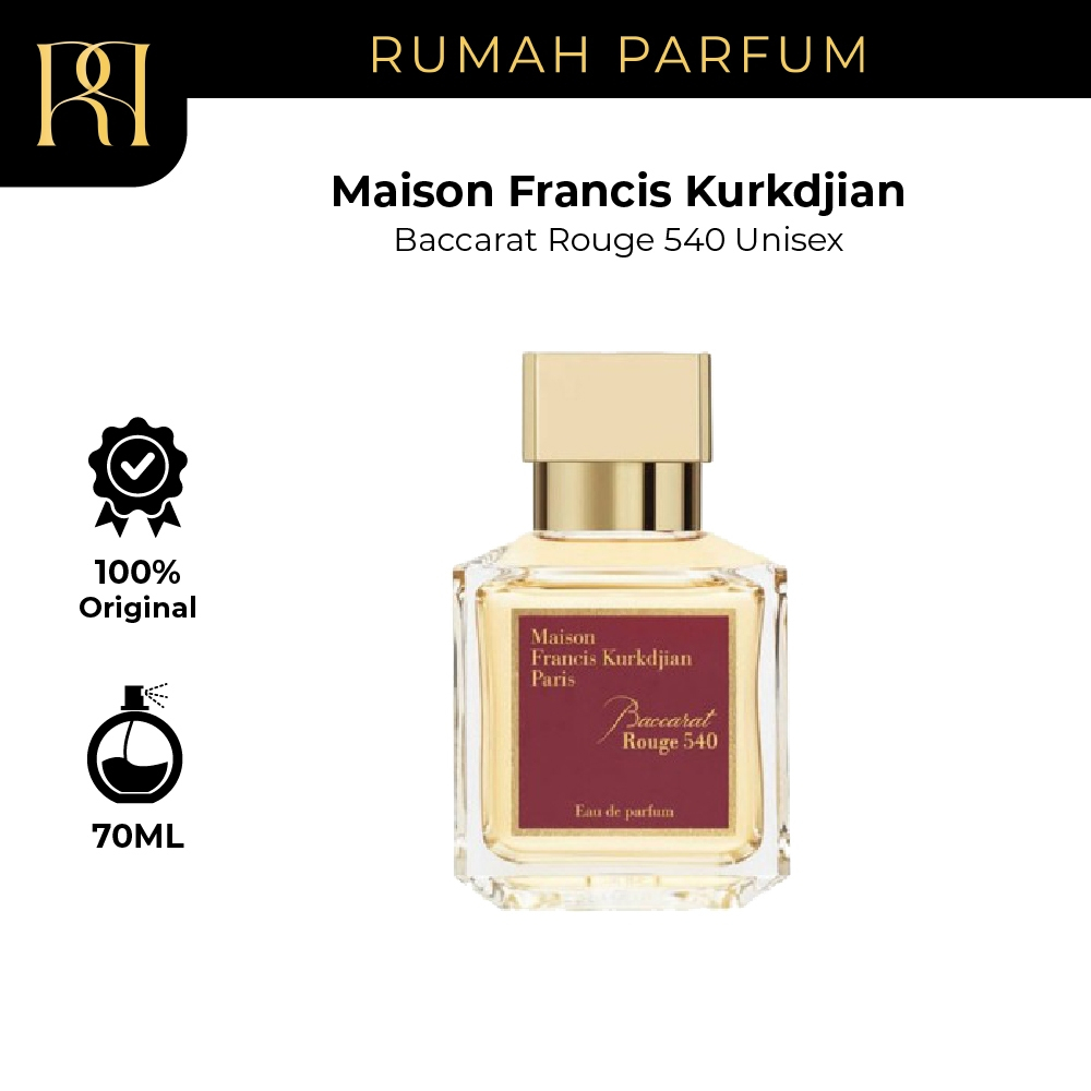 Parfum Pria Wanita Maison Francis Kurkdjian Baccarat Rouge 540 Unisex (70 mL) Tahan Lama dan Wangi