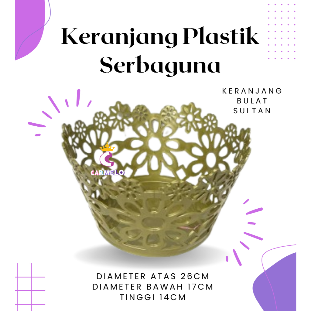 Keranjang Sultan Rotan Parsel Besek Serbaguna Plastik / Keranjang souvenir plastik / keranjang buah 