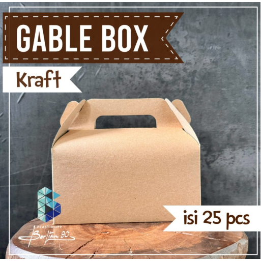 

Gable Box Kraft 22x11,5x20 Polos box Hampers isi 25pcs