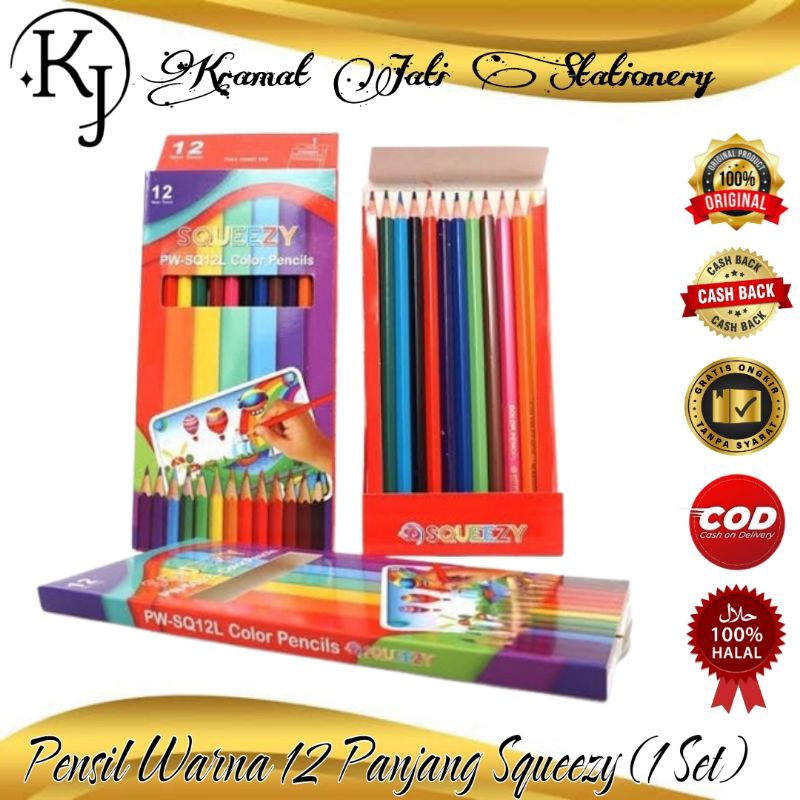 

Pensil Warna 12 Panjang Squeezy (1 Set)