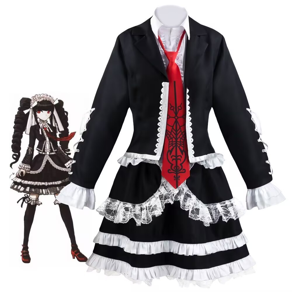 Dangaronpa Celestia Ludenberg Cosplay Dangaronpa Costume School Uniform Women's Halloween Full Set G
