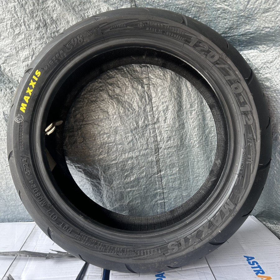 ( FREE PENTIL BAN ) MAXXIS VICTRA S98ST 120/70 RING 12 51L BAN TUBELESS MOTOR VESPA SPRINT PRIMAVERA