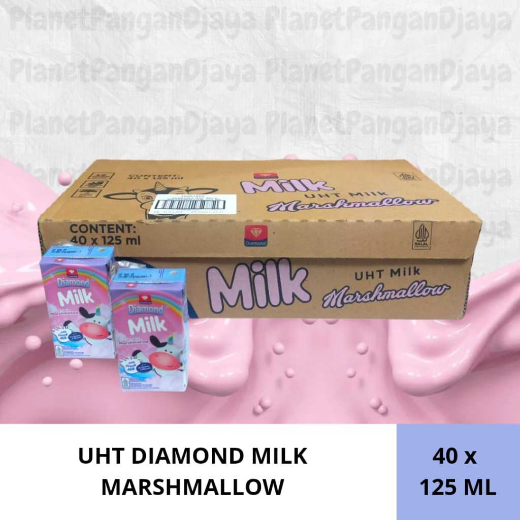 

UHT Diamond Milk Marshmallow 125 ML 1 Dus Isi 40 Pcs