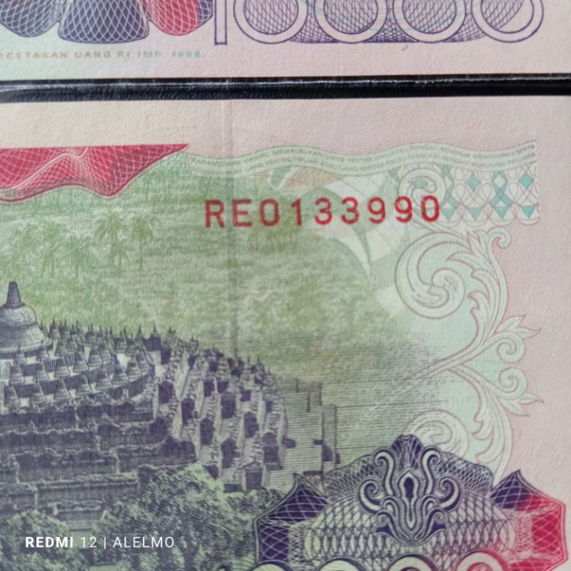 prefik nama REO uang kertas kuno 10000 hamengku tahun 1992