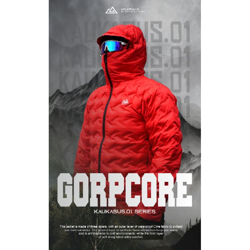 promo Mountain-G KAUKASUS Jaket winter original bulu angsa Waterepellen technology seamles press The