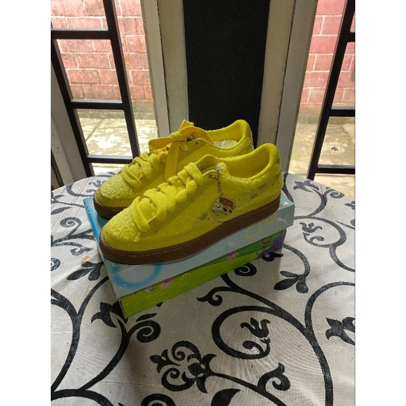 puma suede x Spongebob