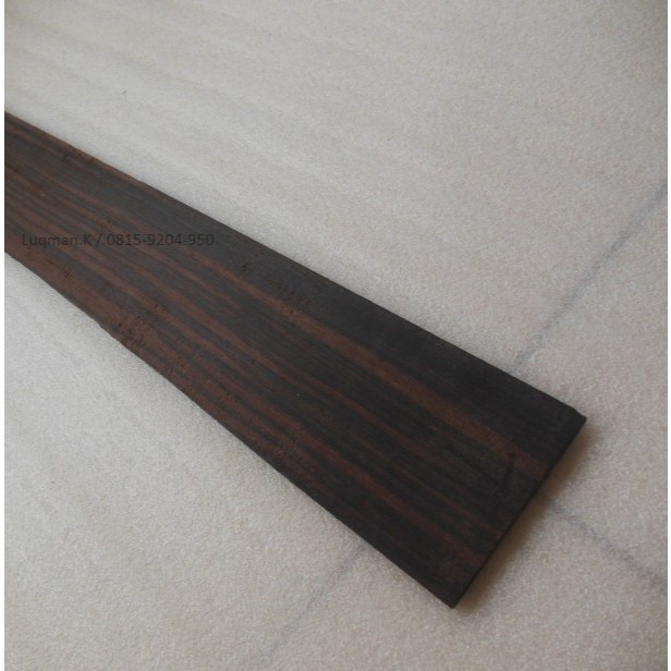 Bahan Material Fretboard Fingerboard Bass Kayu Wooden Eboni Ebony Grade AB