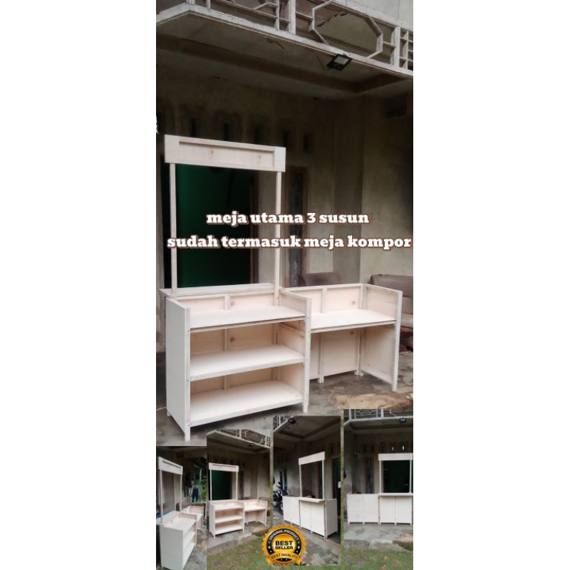 murah Booth lipat portable x meja kompor/ meja lipat meja kompor/ booth lipat kayu