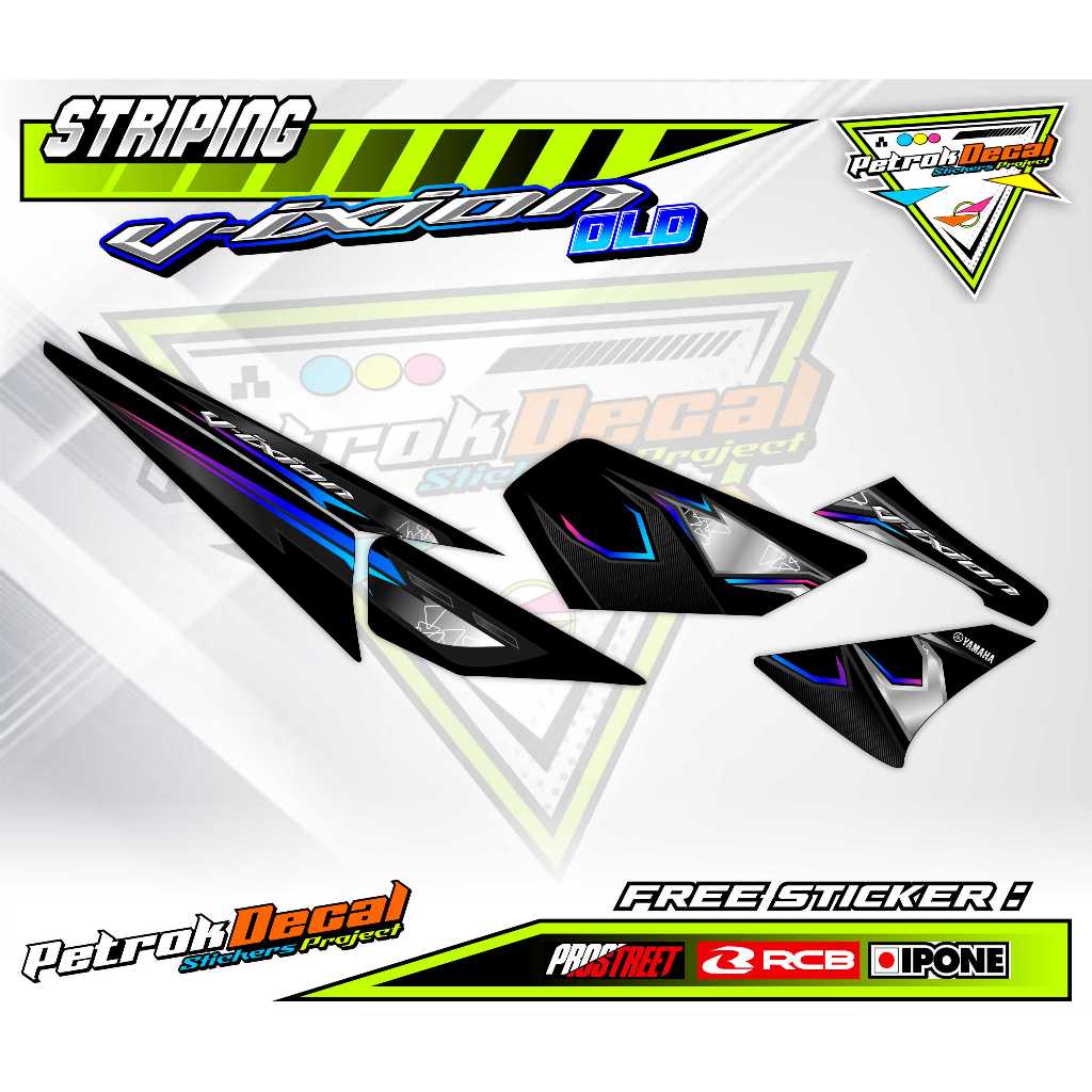 STRIPING VARIASI YAMAHA VIXION OLD / STICKER LIST VARIASI MOTOR VIXION OLD