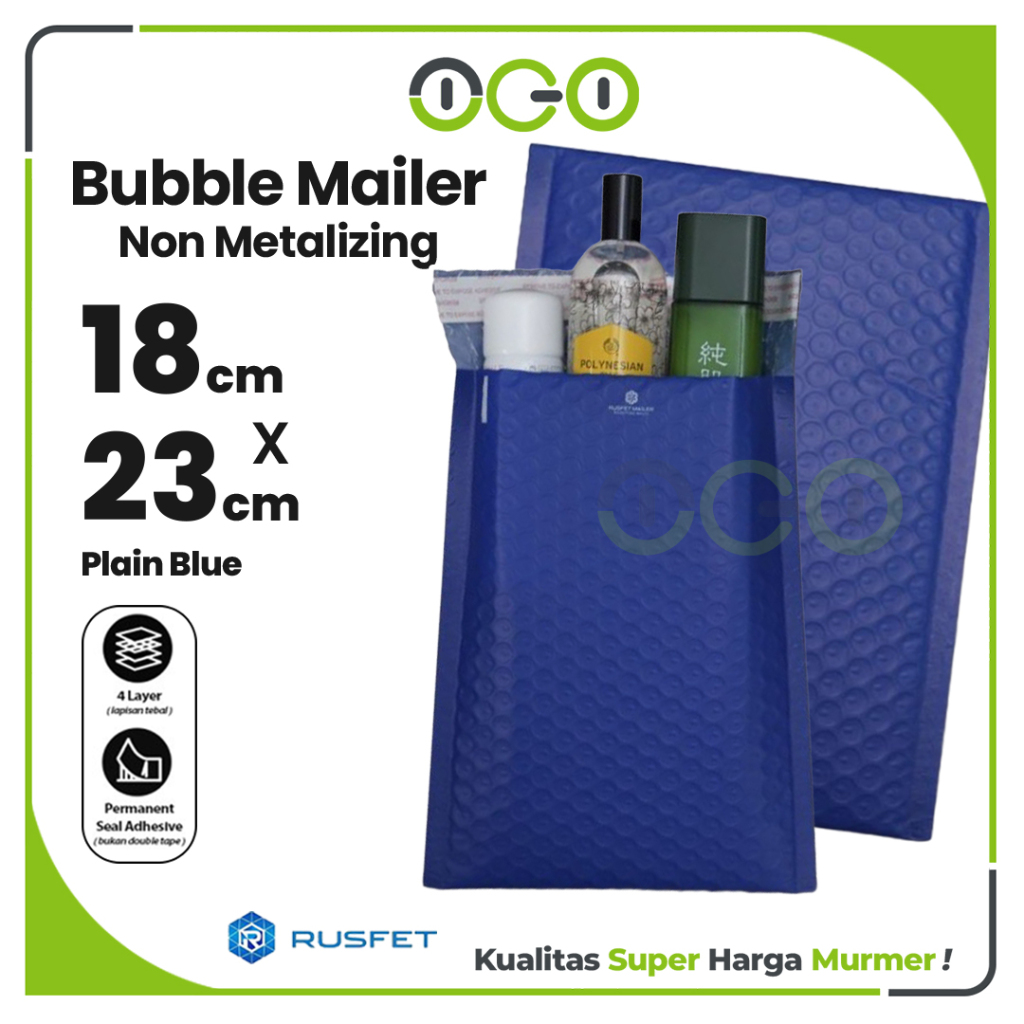 

Amplop Bubble Mailer Biru Polos 18 x 23 cm Harga Satuan / Amplop Packing Online Shop (Olshop) Rusfet