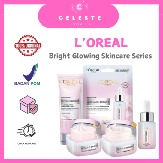 𝑪𝑬𝑳𝑬𝑺𝑻𝑬- L’OREAL | Glycolic Bright Glowing Skincare Series