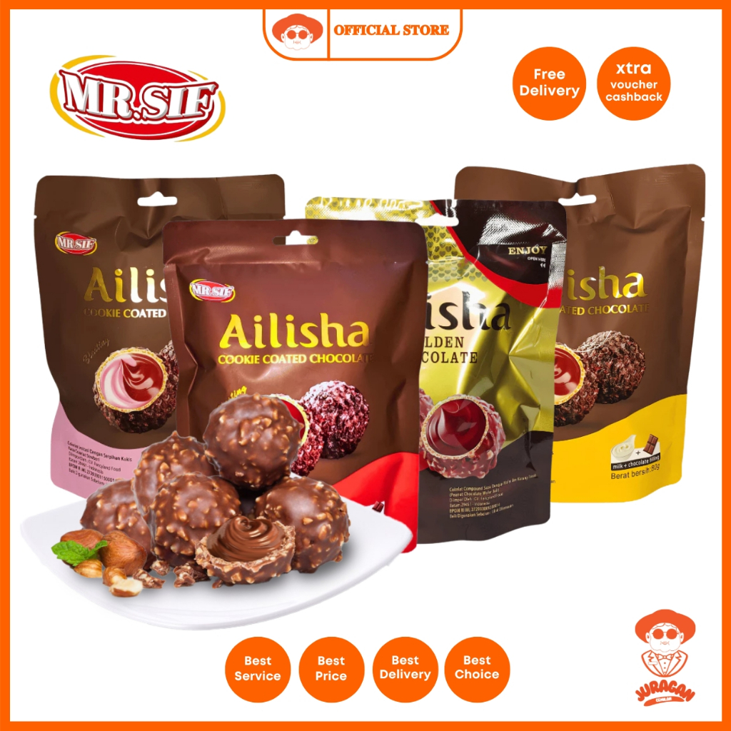 

Ailisha Golden Chocolate 80gr Ailisha Cookie Coated Chocolate Coklat Cookies Ball Aneka Rasa Strawberry Milk Chocolate Cokelat Malaysia 66 / 80gr