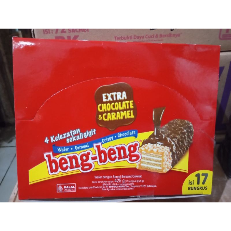 

Beng-Beng Wafer Caramel Crispy Chocolate - 1 box (22 gr x 17 pcs)