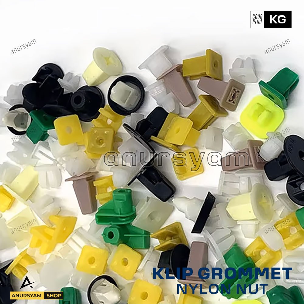[KG] Kancing Klip Dudukan Baut Grommet Mobil - Klip Tatakan Sekrup - Screw Nylon Nut