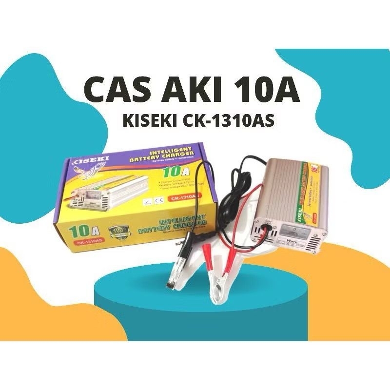 ORIGINAL CAS AKI KISEKI 10 AMPERE CHARGER AKI KISEKI 10 A CHARGER AKI MOBIL CAS AKI MOTOR PORTABLE T