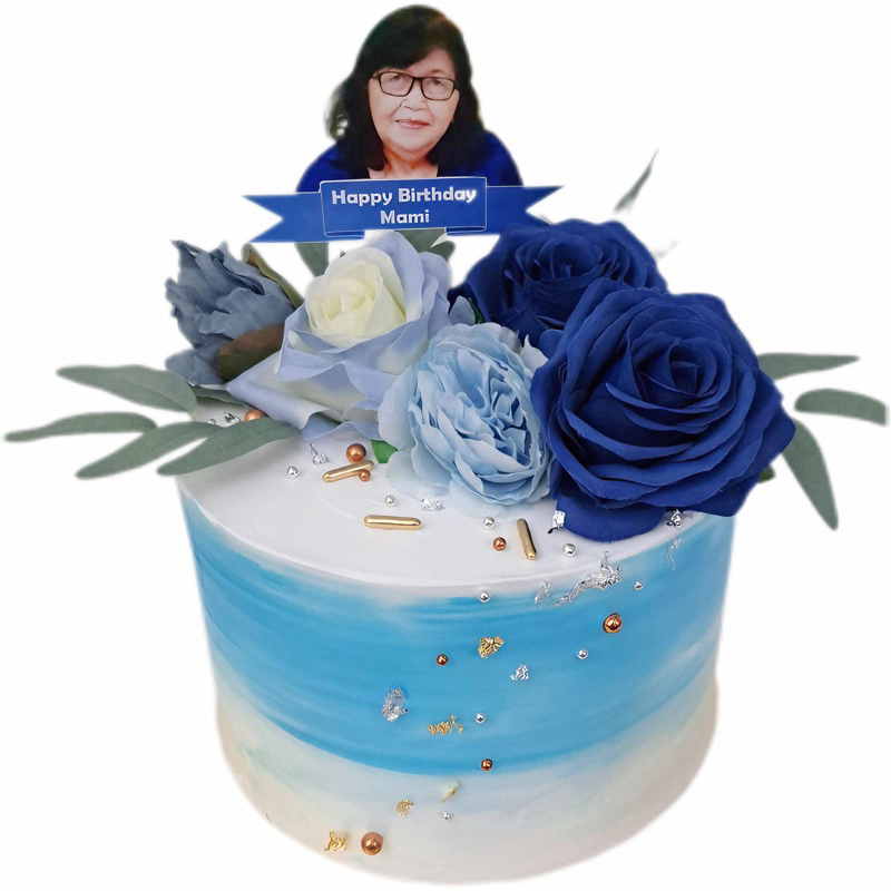 

Cake Rose Blue With Photo