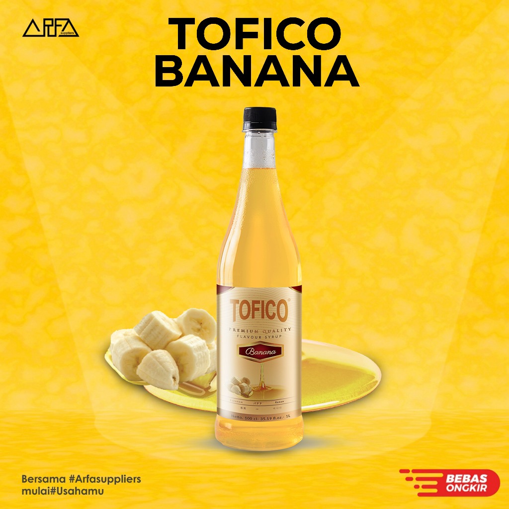 

Tofico Banana Syrup 1 liter - Sirup Rasa Pisang