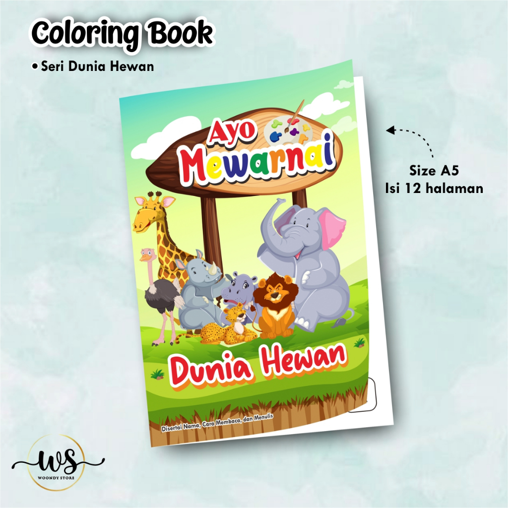 

BUKU MEWARNAI DUNIA HEWAN - BUKU ANAK - BUKU EDUKASI ANAK PAUD