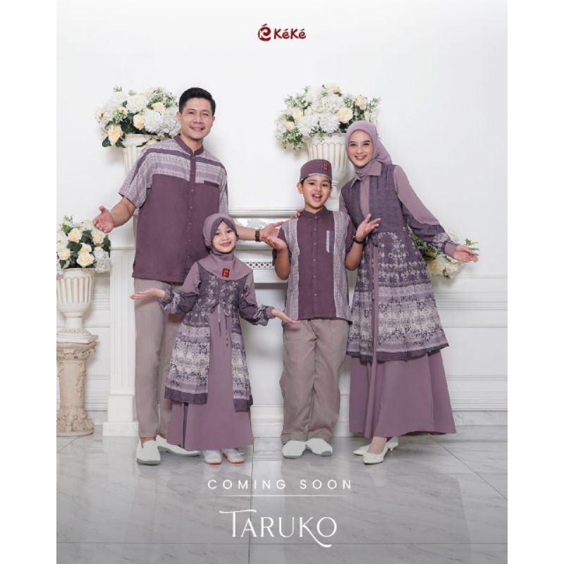 TARUKO series - Sarimbit Keke Hari Raya 2025 -keke busana - Keke original -KEKE- Plum-Silver Sage