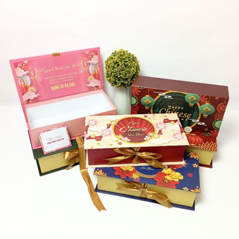 

[ 29,5×15×7,5 cm ] Hardbox Buku pita+kartu Imlek / Kotak imlek / Packaging Hampers Imlek