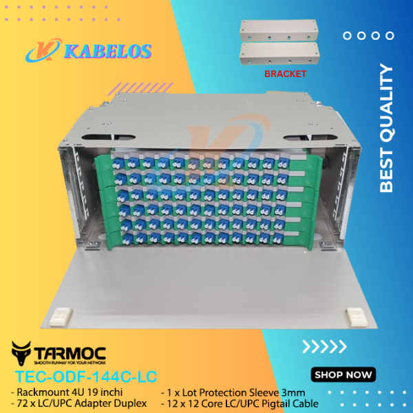 Fiber Optic ODF/OTB 144 Core LC Lengkap Rackmount | ODF 144C LC