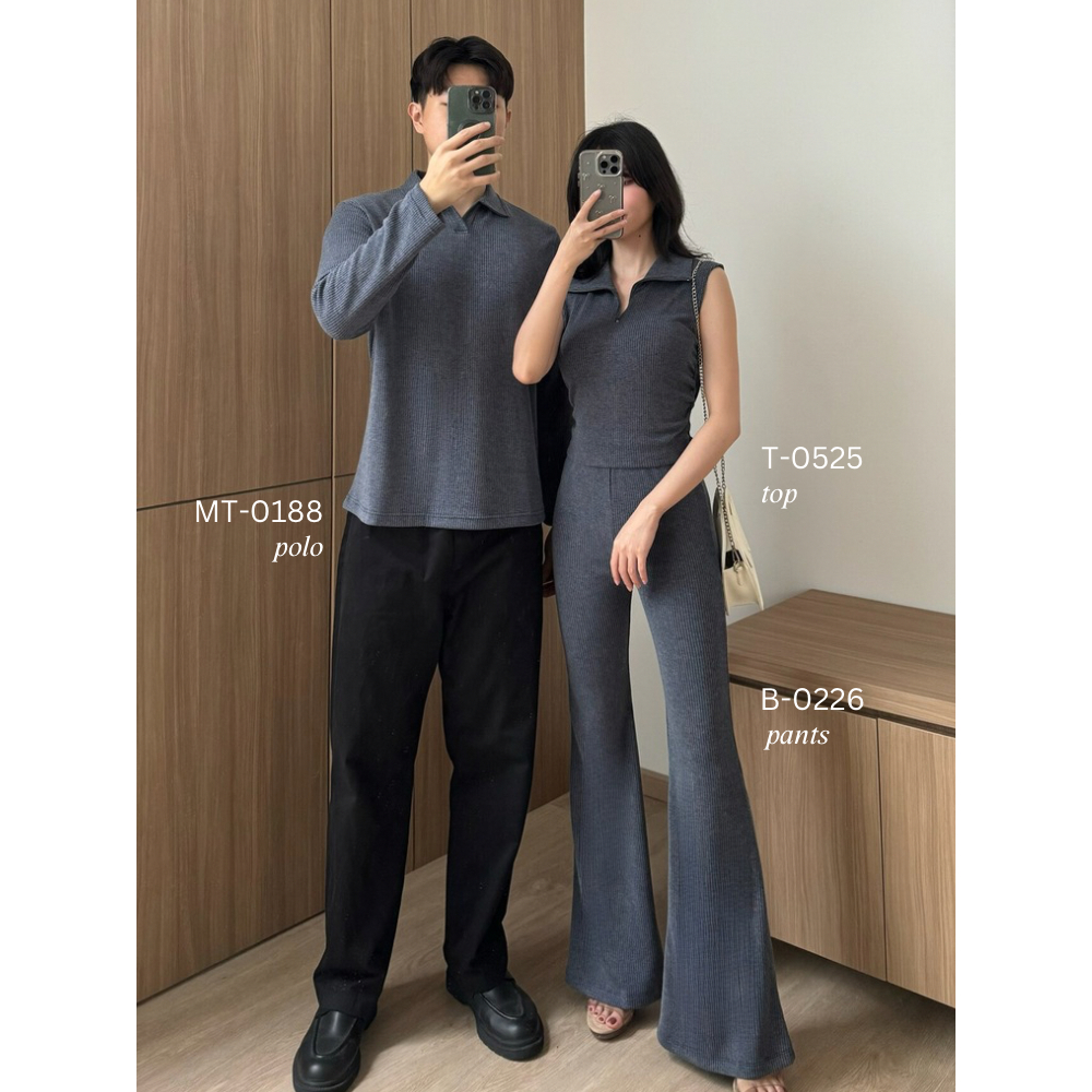 Kadaka Couple Group Family Outfit Dress Flare Pants & Men Top Knot Your Average Collection