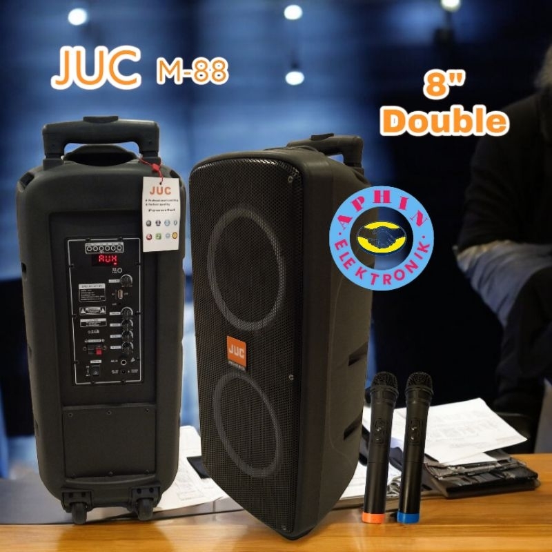 Speaker Portable 8"Double JUC M-88 Speaker bluetooth Speaker Karaoke