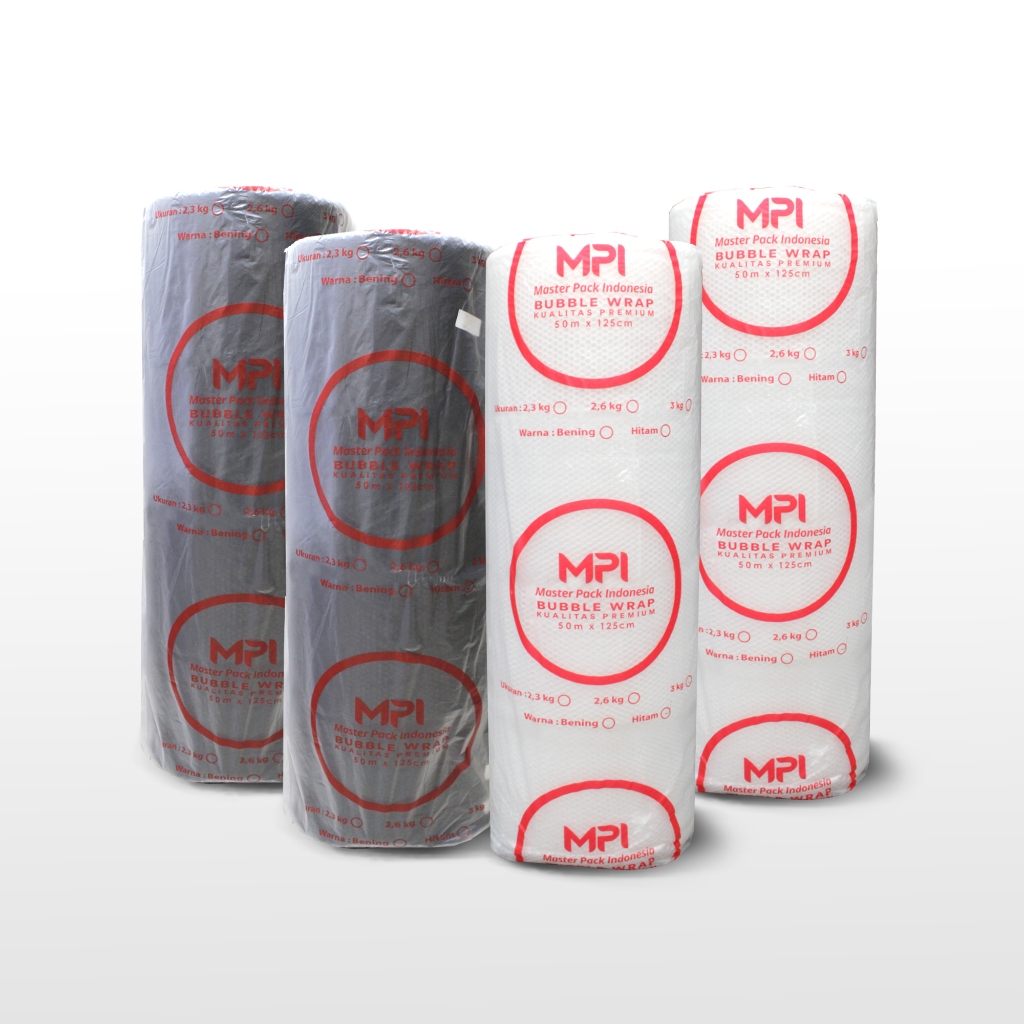 

Bubble Wrap 3KG 125 cm x 50 meter Bening Hitam MASTER PACK INDONESIA