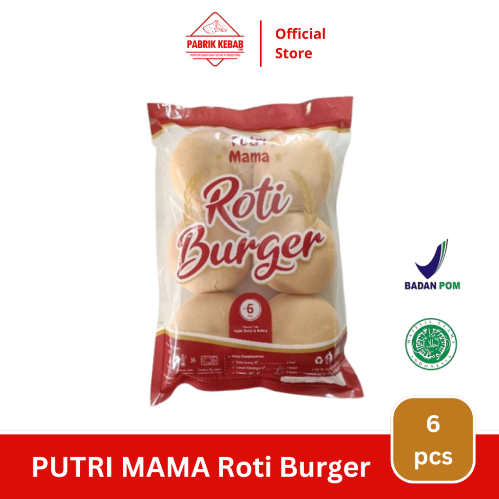 

PUTRI MAMA Roti Burger Isi 6 Wijen - Burger Bun