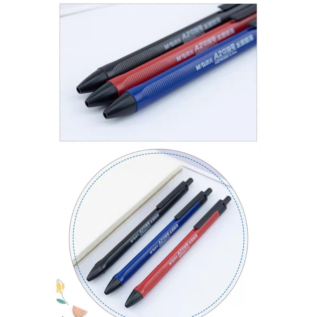 

10 paket pen minyak M&G A2 0,7 mm setengah jarum mendorong tipe bola pen untuk penggunaan kantor, lembut dan penjualan panas