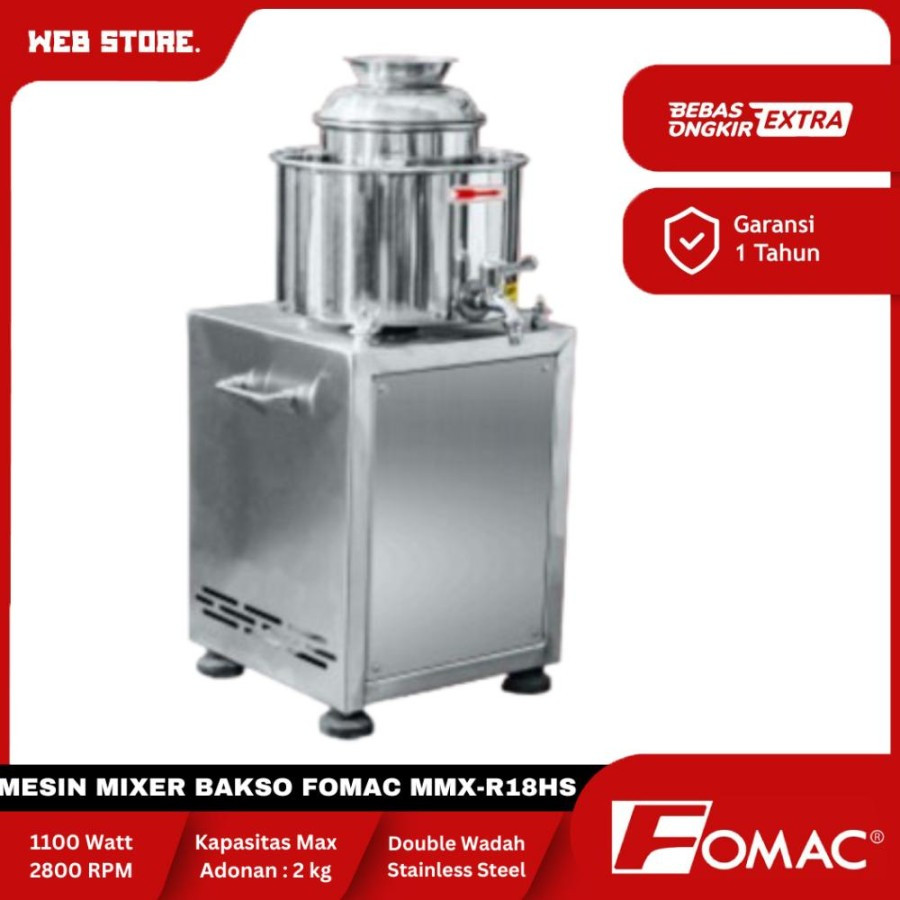 Meat Mixer Mesin Giling Daging Pengaduk Adonan Bakso FOMAC MMX-R18HS
