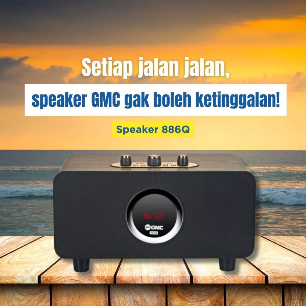 Speaker Multimedia GMC 886Q Portable Bluetooth Multifungsi Super Bass SNI