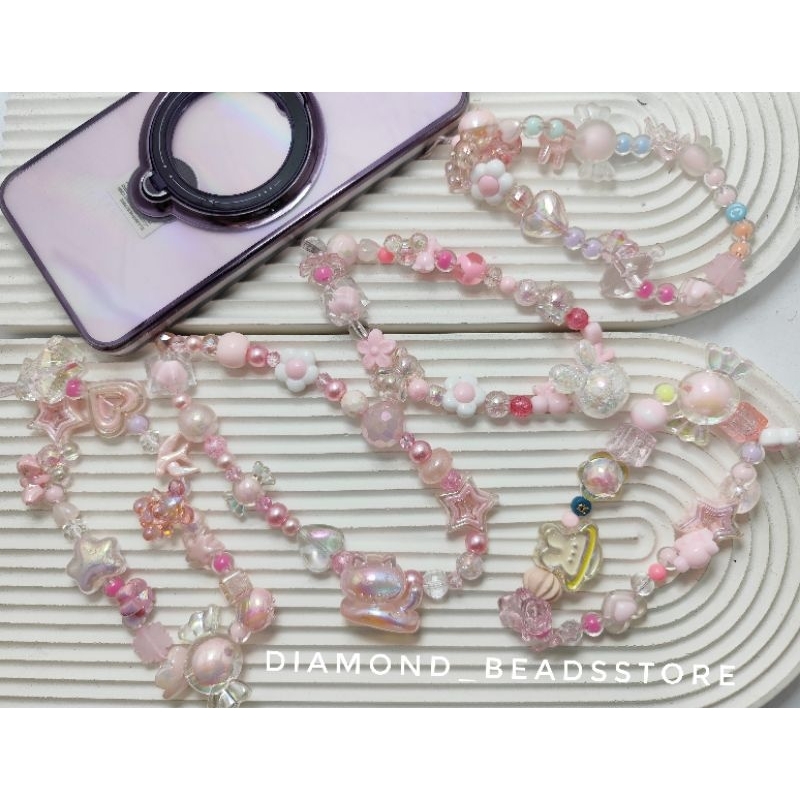 Korean gantungan hp/Strap phone/Gantungan hp manik-manik