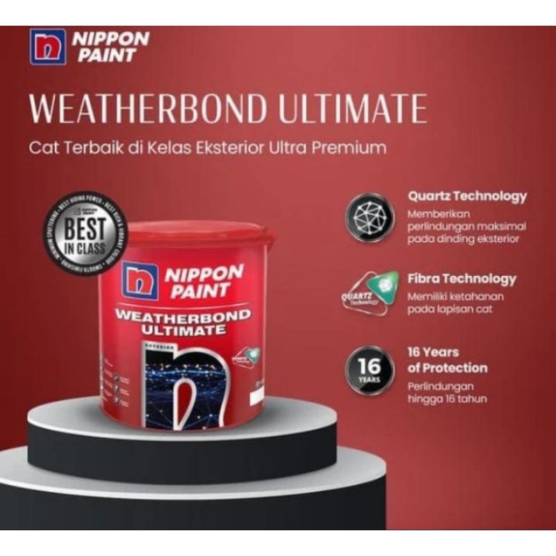 Cat Tembok Nippon Paint Weatherbond Ultimate Putih (D1)
