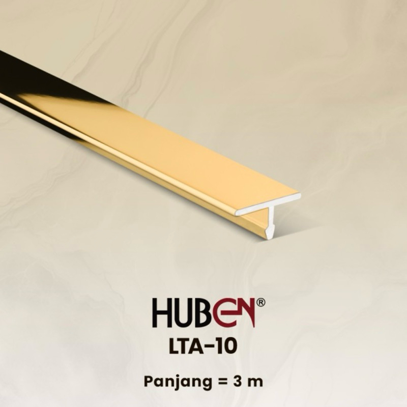List Variasi Gold List T HUBEN Alumunium Edging Penutup Celah Strip